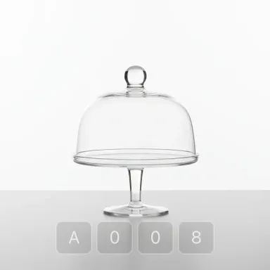 A008-02 Modern Exquisite Glass Cake Stand - View 1