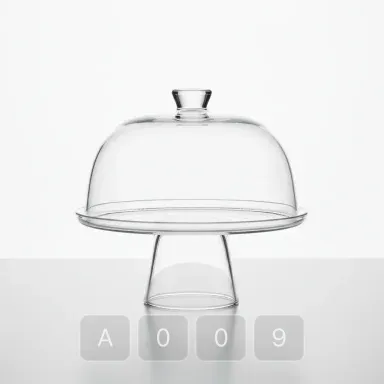 A009-01 Studio Exceptional Glass Cake Stand - View 1