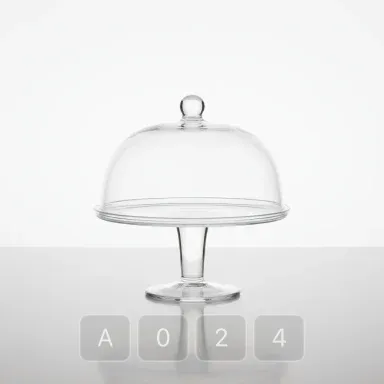 A024-03 Classic Essential Glass Cake Stand - View 1