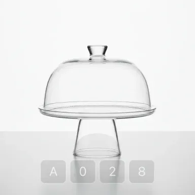 A028-01 Vintage Exquisite Glass Cake Stand - View 1