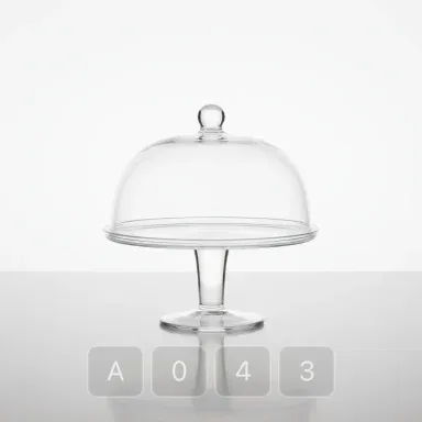 A043-03 Parisian Select Glass Cake Stand - View 1
