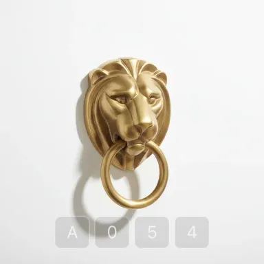 A054-01 Vintage Masterwork Brass Door Knocker - View 1