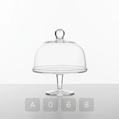 A068-02 Modern Exquisite Glass Cake Stand - View 1