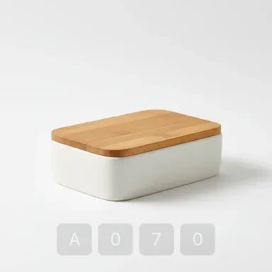 A070-02 Modern Sovereign Ceramic Butter Dish - View 1