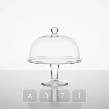 A071-03 Parisian Royal Glass Cake Stand - View 1