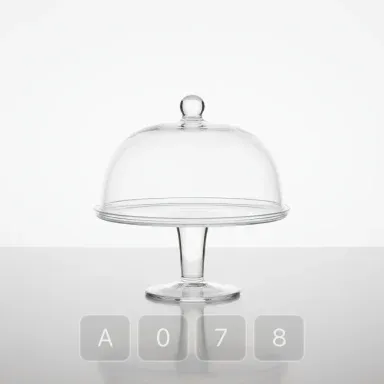A078-03 Classic Pearl Glass Cake Stand - View 1