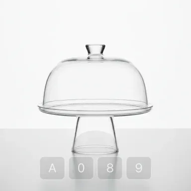 A089-01 Studio Exceptional Glass Cake Stand - View 1