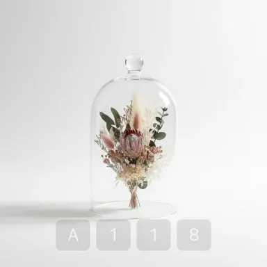 A118-04 Artisan Pearl Glass Bell Jar - View 1