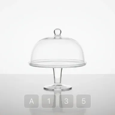 A135-03 Parisian Zenith Glass Cake Stand - View 1