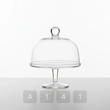 A141-02 Atelier Signature Glass Cake Stand - View 1