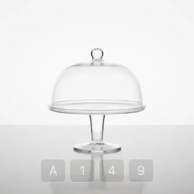 A149-03 Parisian Exceptional Glass Cake Stand - View 1