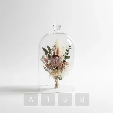 A158-04 Artisan Pearl Glass Bell Jar - View 1