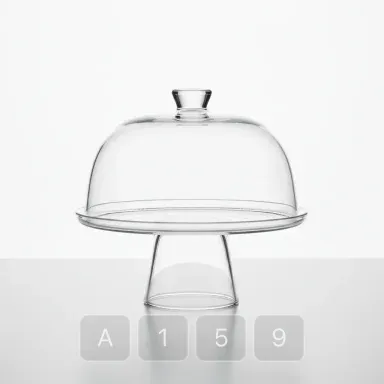 A159-01 Studio Emerald Glass Cake Stand - View 1