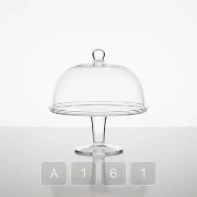 A161-03 Parisian Signature Glass Cake Stand - View 1