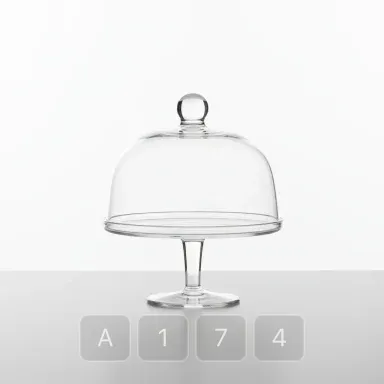 A174-02 Modern Masterwork Glass Cake Stand - View 1