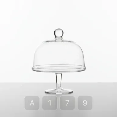 A179-02 Atelier Emerald Glass Cake Stand - View 1