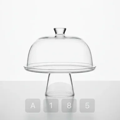 A185-01 Studio Prime Glass Cake Stand - View 1