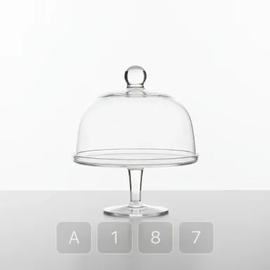 A187-02 Atelier Choice Glass Cake Stand - View 1