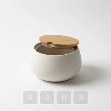 A203-02 Atelier Select Ceramic Salt Cellar - View 1