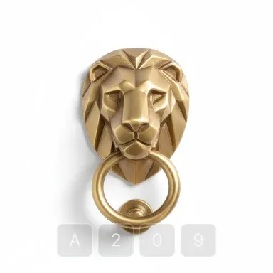 A209-02 Atelier Exceptional Brass Door Knocker - View 1