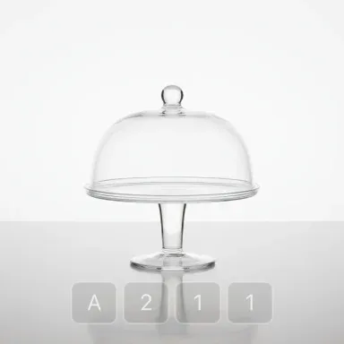 A211-03 Parisian Royal Glass Cake Stand - View 1
