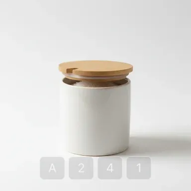 A241-03 Parisian Signature Ceramic Salt Cellar - View 1