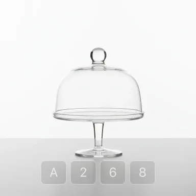 A268-02 Modern Exquisite Glass Cake Stand - View 1
