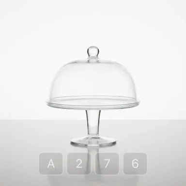 A276-03 Classic Sterling Glass Cake Stand - View 1