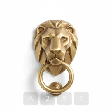 A286-02 Modern Grand Brass Door Knocker - View 1