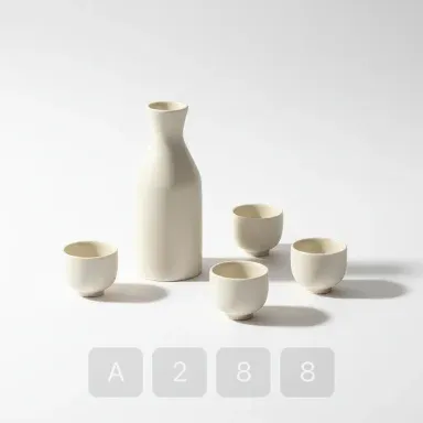A288-01 Vintage Exquisite Ceramic Sake Set - View 1