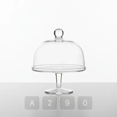 A290-02 Modern Sovereign Glass Cake Stand - View 1