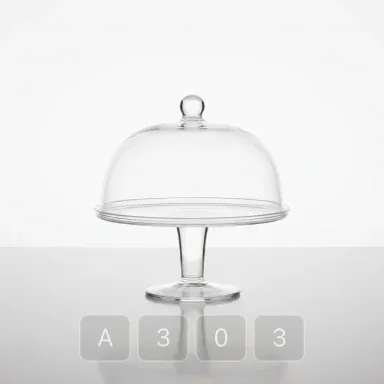 A303-03 Parisian Select Glass Cake Stand - View 1
