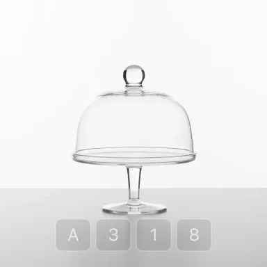 A318-02 Modern Pearl Glass Cake Stand - View 1