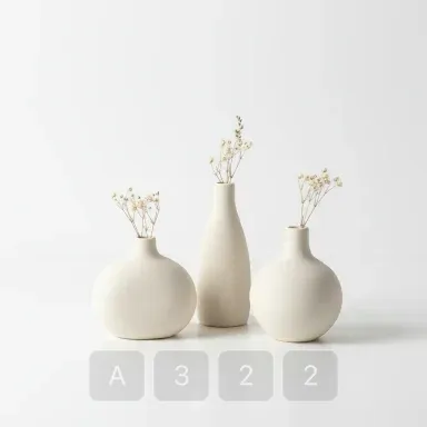 A322-03 Classic Refined Ceramic Bud Vase - View 1