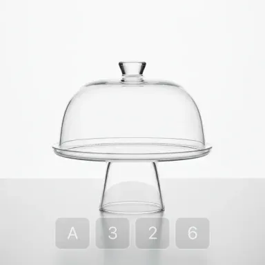 A326-01 Vintage Grand Glass Cake Stand - View 1