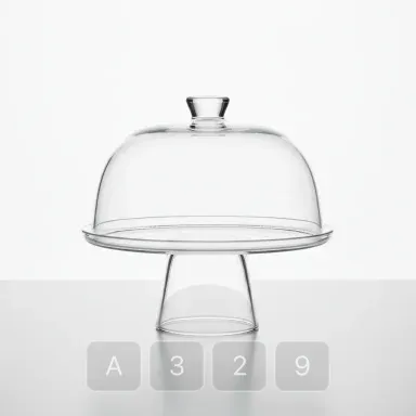 A329-01 Studio Exceptional Glass Cake Stand - View 1