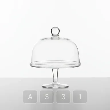 A331-02 Atelier Royal Glass Cake Stand - View 1