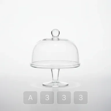 A333-04 Hamptons Pristine Glass Cake Stand - View 1