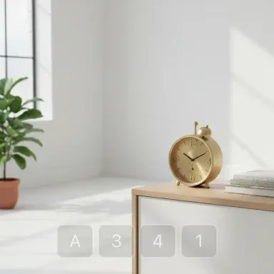 A341-04 Hamptons Signature Brass Desk Clock - View 1