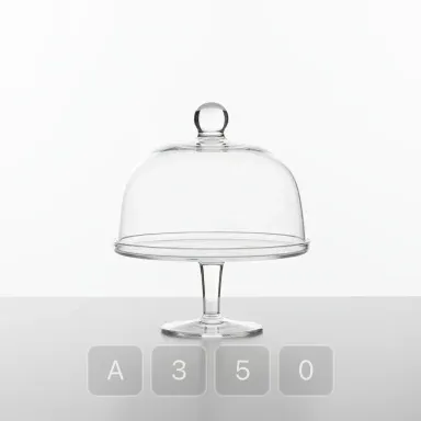 A350-02 Modern Sovereign Glass Cake Stand - View 1