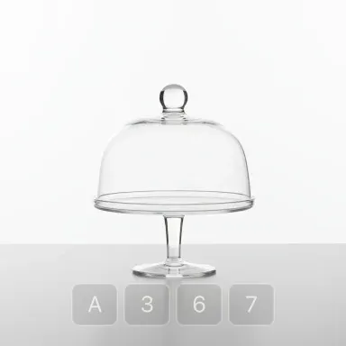 A367-02 Atelier Choice Glass Cake Stand - View 1