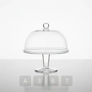 A367-03 Parisian Choice Glass Cake Stand - View 1