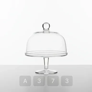 A373-02 Atelier Pristine Glass Cake Stand - View 1