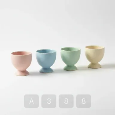 A388-04 Artisan Exquisite Ceramic Egg Cups - View 1