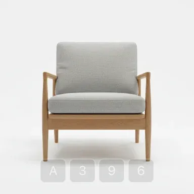 A396-01 Vintage Sterling Armchair - View 1