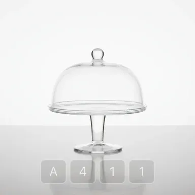 A411-03 Parisian Royal Glass Cake Stand - View 1