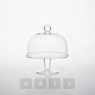 A411-04 Hamptons Royal Glass Cake Stand - View 1