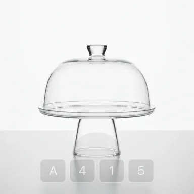 A415-01 Studio Zenith Glass Cake Stand - View 1