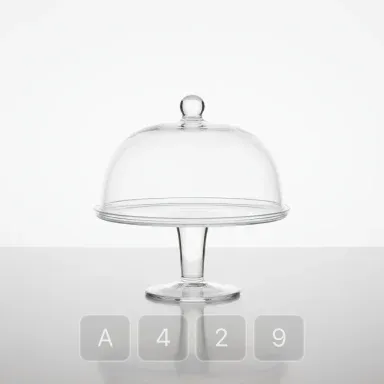 A429-03 Parisian Exceptional Glass Cake Stand - View 1