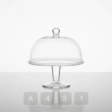 A431-03 Parisian Royal Glass Cake Stand - View 1